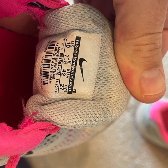 Nike Dual Fusion Run 3 women's gray pink & black lace-up sneakers size 10 US - Picture 5 of 5